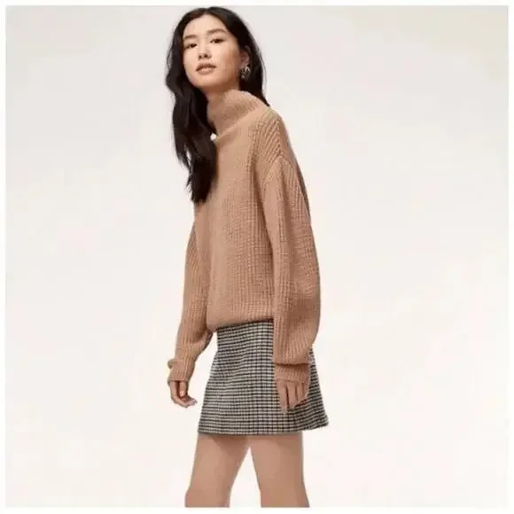 WILFRED Aritzia Essonne Wool Cashmere Blend Mini Skirt Sz 0 - Picture 4 of 9